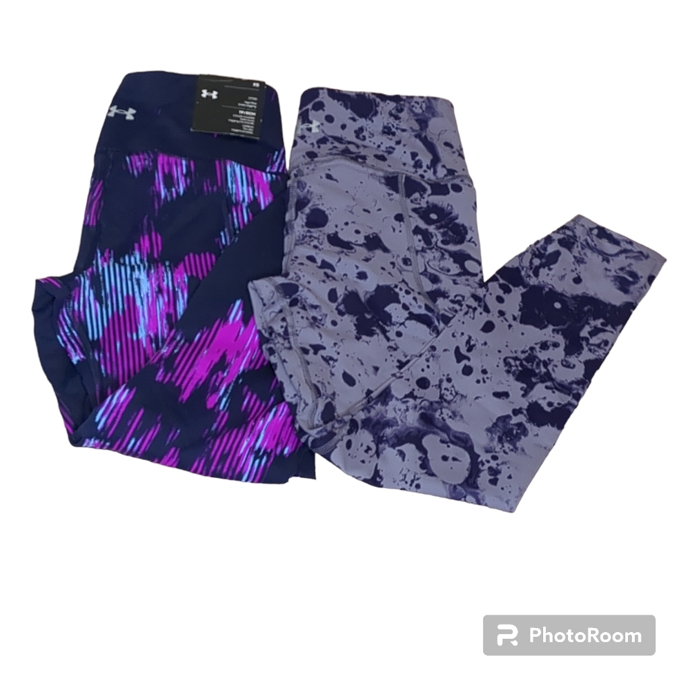 UNDER ARMOUR Bundle of 2 Meridian Ankle Leggings, Size XS